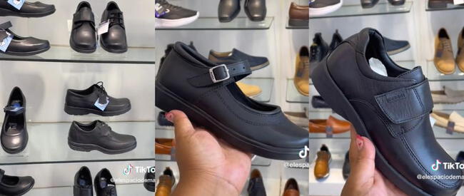  Zapatos de cuero anunciados a través de TikTok.<br><br>    