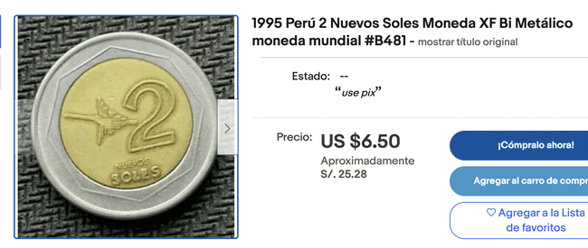 moneda de 2 soles de 1995