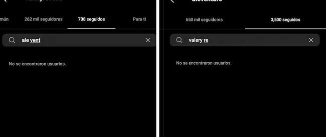 Valery y Ale se dejaron de seguir en Instagram.   