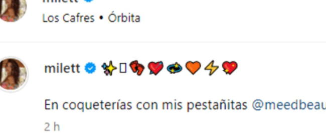  Milett Figueroa causó conmoción al utilizar un emoji.    