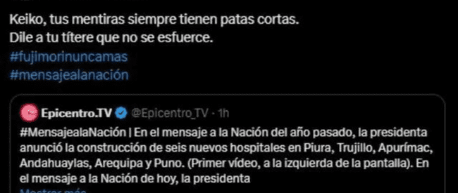  Tatiana Astengo vía Twitter.    