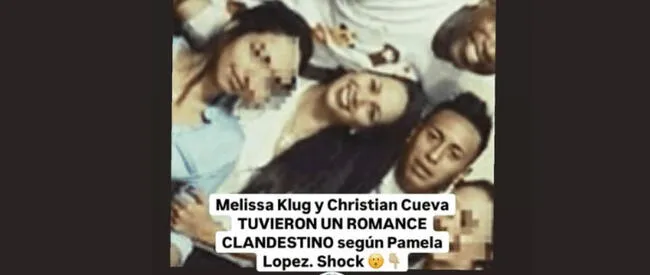  Melissa Klug y Christian Cueva.  