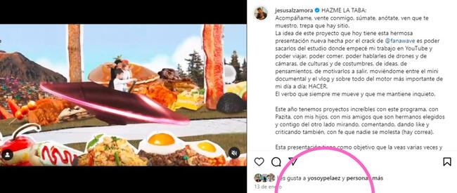  Jesús Alzamora vía Instagram.    