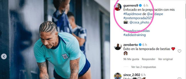  Paolo Guerrero vía Instagram.    