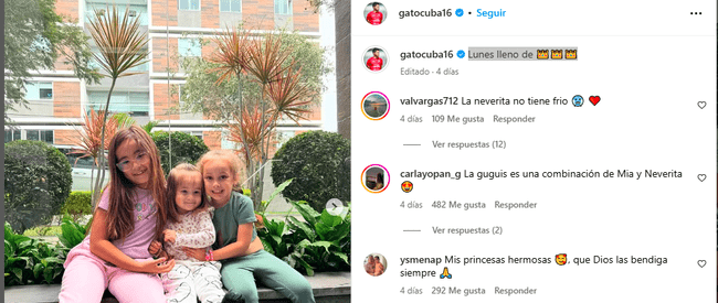 Rodrigo Cuba vía Instagram. Rodrigo Cuba vía Instagram.