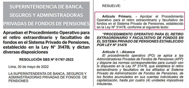  El Diario El Peruano publicó el procedimiento operativo de la SBS. (Foto: captura de pantalla)    