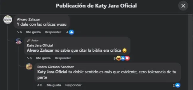 Katy Jara en Facebook Katy Jara en Facebook