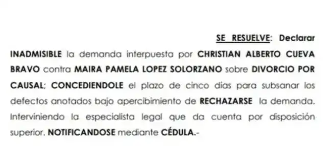 Documento del Poder Judicial. Fuente: Infobae   