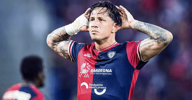 Gianluca Lapadula es figura en el Cagliari.   