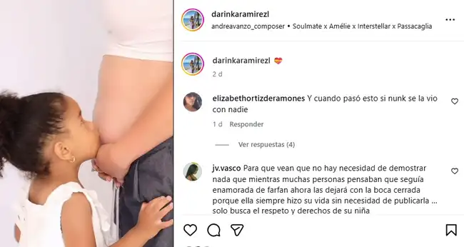 Darinka Ramírez sorprendió al revelar un nuevo embarazo. Fuente: Instagram   