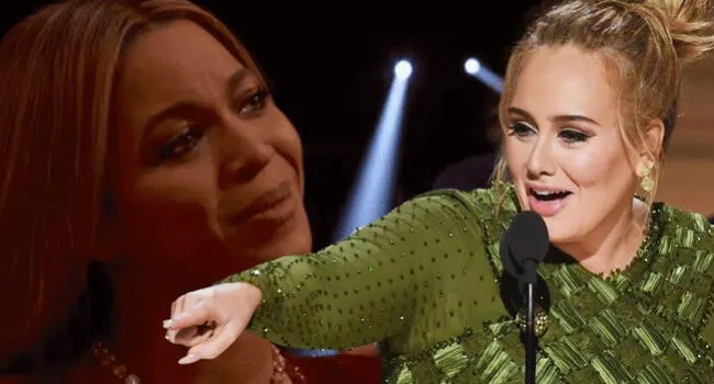 Beyoncé y Adele en los Grammy   