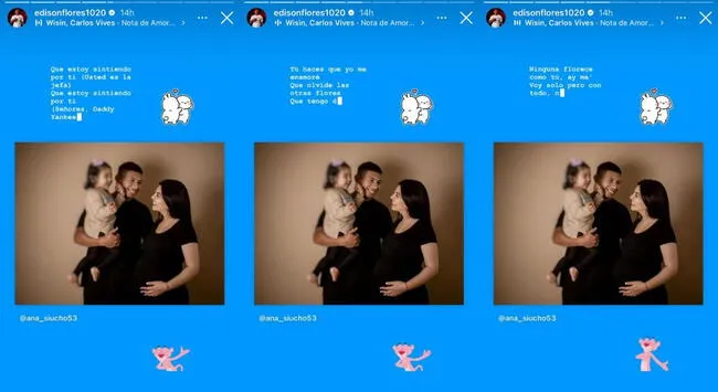  Edison Flores compartió una tierna historia de Instagram hacia su familia.    