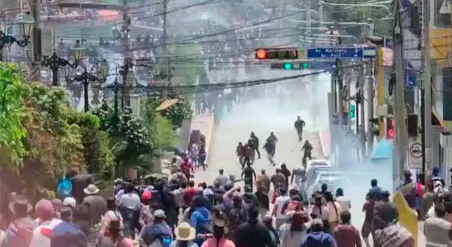 Protestas reportadas en Andahuaylas tras el intento de golpe de Estado del expresidente Pedro Castillo Terrones.   
