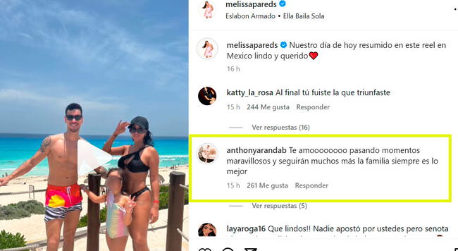 Anthony Aranda grita su felicidad tras viajar con Melissa Paredes   