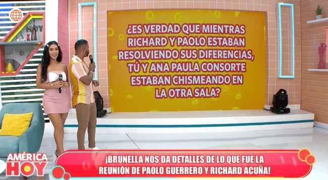 Brunella Horna tuvo que responder ante las dudas de las negociaciones de Richard Acuña y Paolo Guerrero.   
