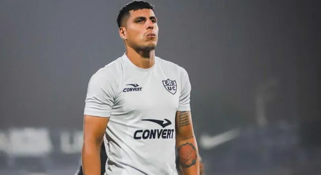 Hansell Riojas con la camiseta de Unión Comercio.   