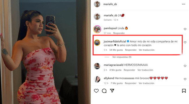 Josimar le declara su amor por María Fe en redes. | Instagram.    
