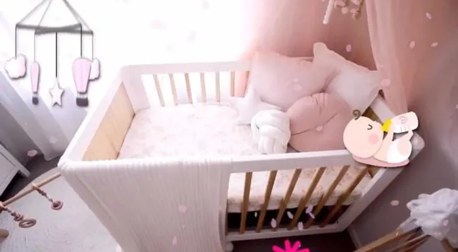 El cuarto de la bebé de Brunella Horna paralizó las redes sociales.   