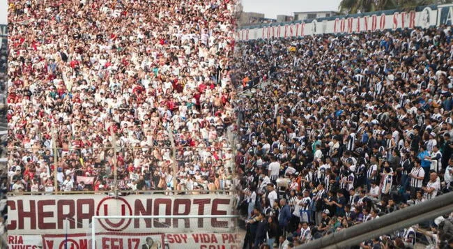 Hinchas de Universitario y Alianza Lima.   