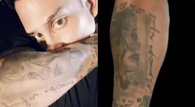  Christian Domínguez se tatuó el rostro de Pamela Franco.    