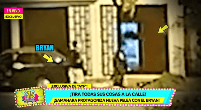  Madre de Bryan Torres recibió un certero golpe con las prendas que lanzó Samahara Lobatón por la ventana.    