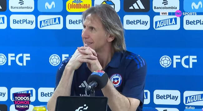 Ricardo Gareca en conferencia de prensa, tras el Colombia 4-0 Chile, indicó que evaluará su continuidad en la selección.   