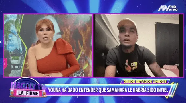 Youna respondió en vivo para Magaly Medina sobre su relación con Samahara Lobatón.   