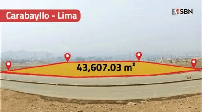  Este es el tamaño real de los terrenos ofertados en Carabayllo.    