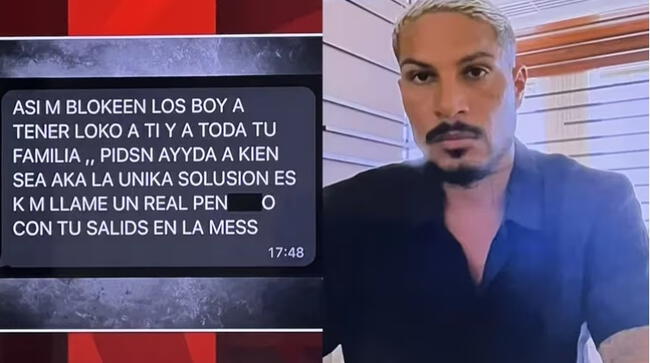 Paolo Guerrero presentó los chats de los extorsionadores en "América Noticias". 