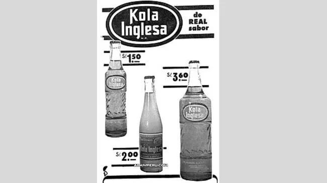 La Kola Inglesa fue una popular bebida roja gasificada que era solicitada por los peruanos.   