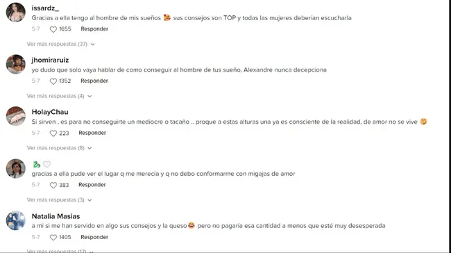 Seguidoras de Alexandra Chávez confían en sus consejos 