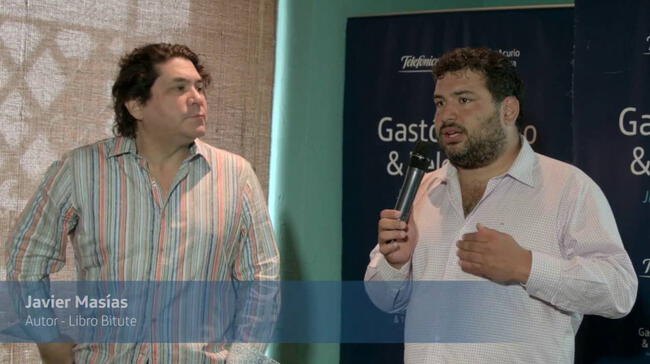 Javier Masías y Gastón Acurio presentaron en el 2016 el libro "Bitute". Foto: Telefónica   