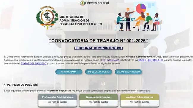 Convocatoria de Ejército del Perú   