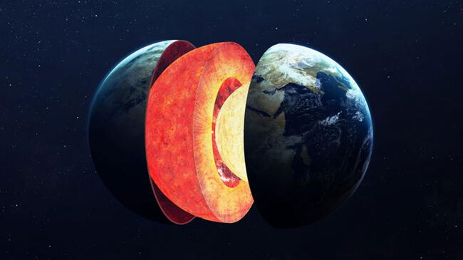 Interior de la Tierra: superficie, manto y núcleo. Imagen: iStock   