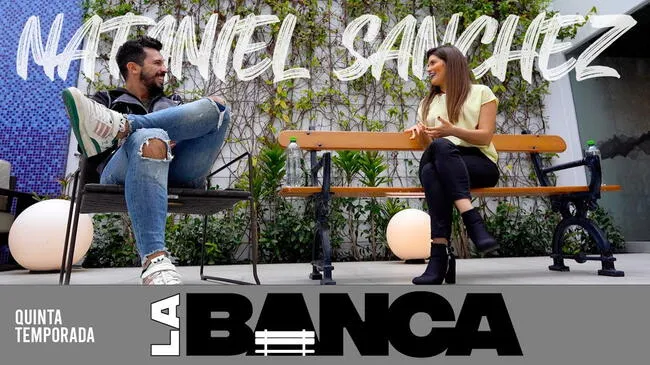 Jesús Alzamora entrevistando a Nataniel Sánchez en su programa de Youtube "La Banca"   