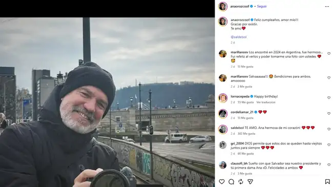Ana María Orozco dedica tiernas palabras al actor por su cumpleaños.  