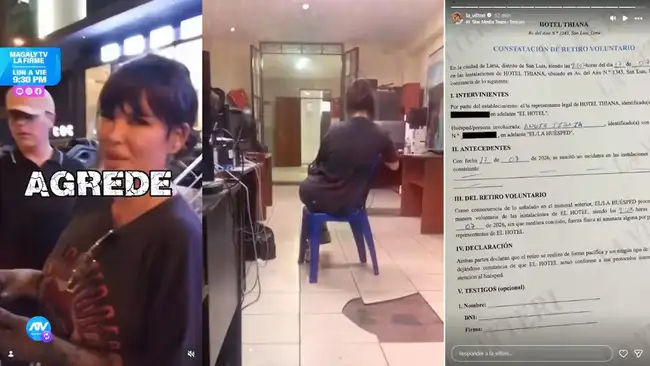 Angie Jibaja niega las acusaciones del trabajador del hotel.  