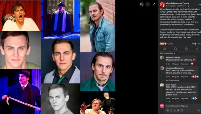 Adam Turck fue ganador del premio al Mejor Actor en 2018 por su papel en Hand to God, según la Richmond Theatre Community Circle. Foto: Facebook. 