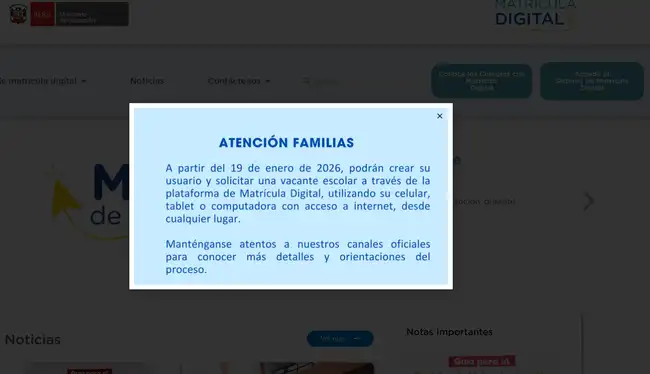 Matrícula de 19 de enero   