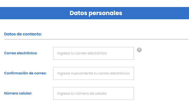 <em>Ingresa los datos personales solicitados para elegir el local de votación. (Foto: captura de pantalla)</em>    