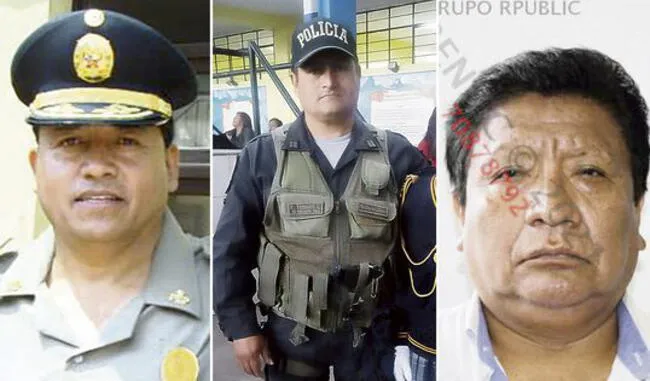 Los dueños. El mayor PNP (r) Milward Zapana Ibarra trabajó en Inteligencia del Ministerio del Interior. Con gorra, el brigadier PNP Franck Torres Cornejo labora en Seguridad de Penales. Y Luis Torres Morales, mayor PNP (r) y exabogado de Vladimiro Montesinos, quien llevó al comandante EP (r) Pedro Rejas Tataje a la Base Naval para que se reuniera con Vladimiro Montesinos.    