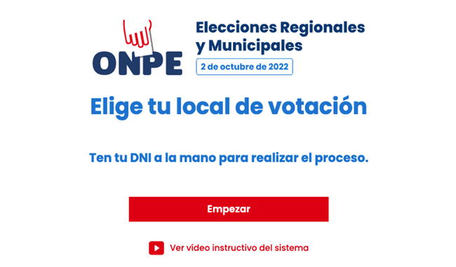 Son tres los locales que podían elegir los ciudadanos en la plataforma de la ONPE. (Foto: Captura Elige tu local de votación)   