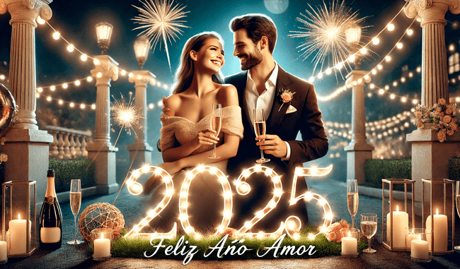 <strong> El Año Nuevo 2025 es una chance para reforzar los lazos con tu pareja a través de bonitas palabras de amor. Foto: IA</strong>   