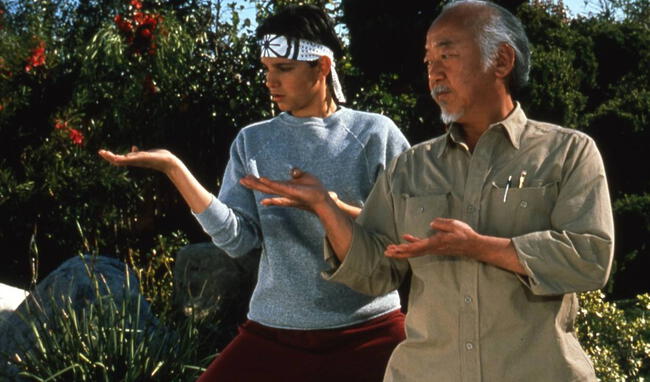 <strong> Ralph Macchio y Pat Morita</strong>   