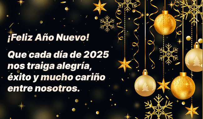 <strong>Los mejores saludos para el Año Nuevo 2025</strong>   