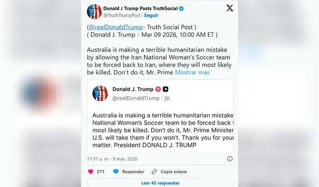 Donald Trump envía mensaje a jugadoras  