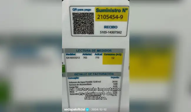 Código de suministro  