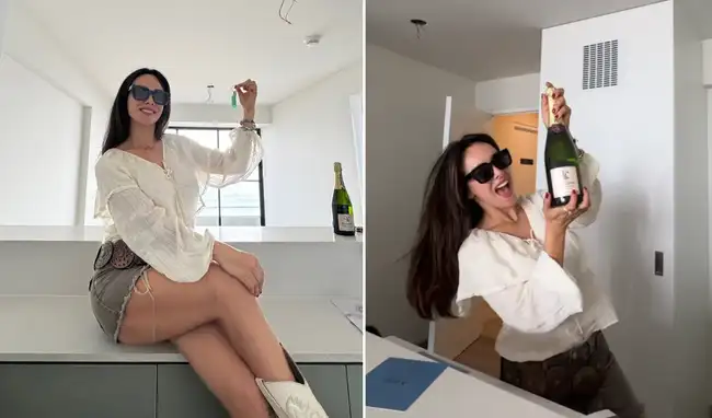 Rosángela Espinoza luce feliz su nuevo departamento con vista al mar.   