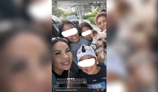 Pamela se despide de sus hijos al ingresar a la 'Granja VIP' por al menos 3 meses.   