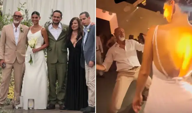 ‘Cachín’ y su esposa juntos en boda de su hijo tras separación.  